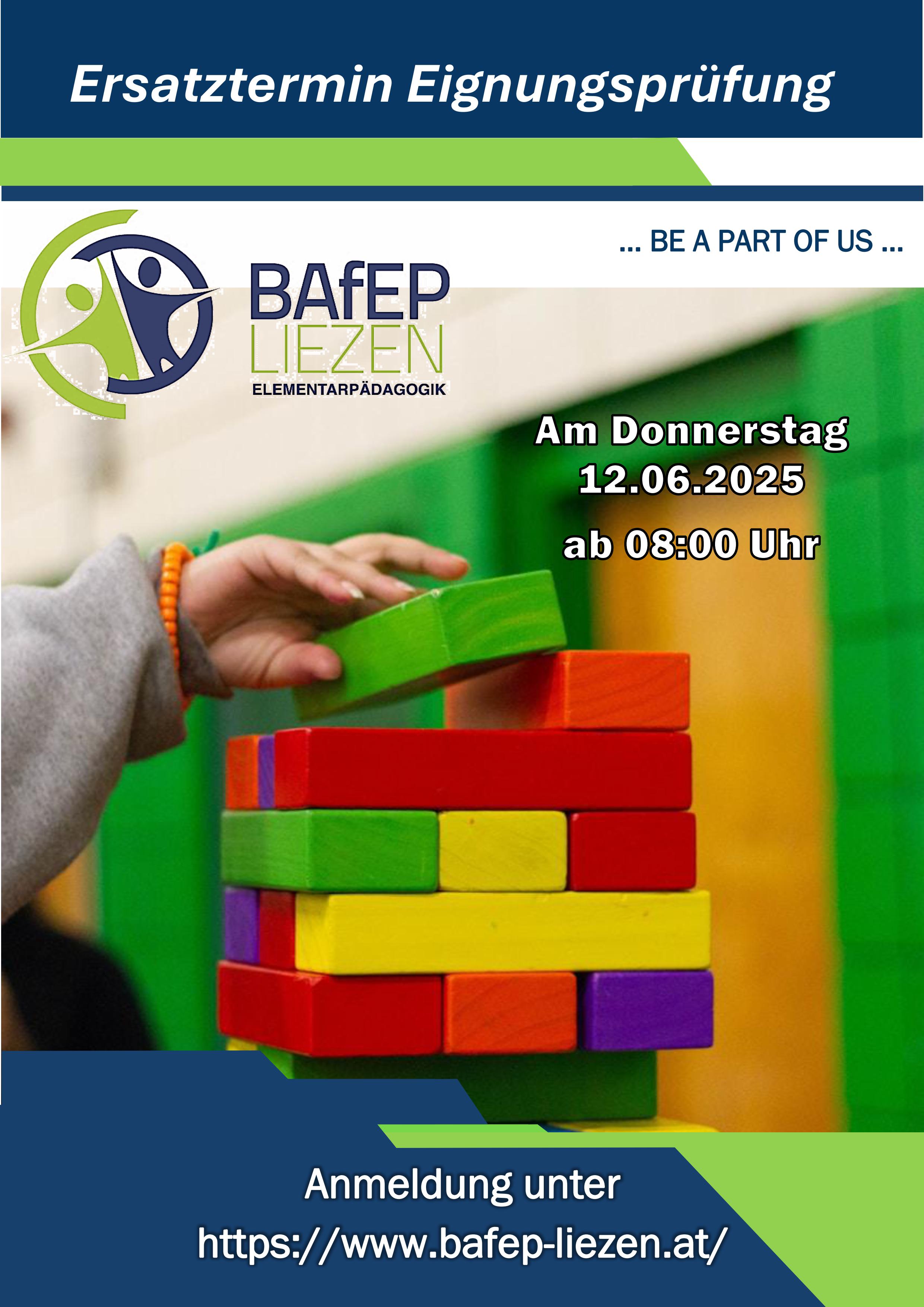 Ersatztermin Eignungsprüfung Juni 25
